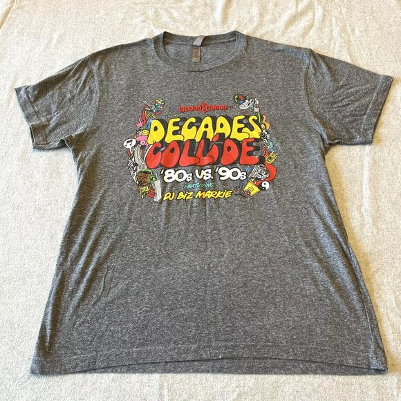 Next Level Mens House Of Blues Decades Collide 80s vs 90s DJ Biz Markie Med Tee